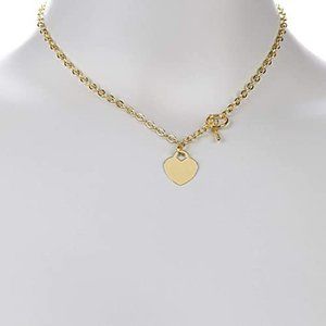 Gold Chain link with heart